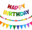 CANREVEL 3 PCS Pre-Strung 3D Happy Birthday Banner Decorations, Rainbow | Multi Color — 1