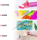 CONDA Palette Knife Painting Stainless Steel Spatula Palette Knife Oil Paint Metal Knives Wood Handle (Red 5 Piece) | 5-Rot — 4