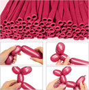 LXZFCRG 260 Long Balloons, Shiny Metallic Latex Twisting Balloon for Balloon Animals, Magic Balloons for Birthdays Wedding Party Decorations 100pcs (Metallic Red) — 3