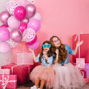 68Pcs Pink Balloons Kit 12 Inch Metallic Pink Balloon, Pink Confetti Balloon and Baby Pink Party Balloons with Ribbons for Birthday, Wedding, Baby Shower, Graduation Decorations. — 7