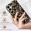 J.west Compatible with iPhone 16 Case,Luxury Sparkle Translucent Clear Vintage Leopard Print Soft Silicone Cover for Girls Women Protective Phone Case for iPhone 16 6.1 inch Cheetah — 7