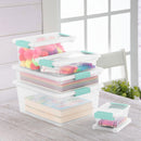 Sterilite Clip Box, Stackable Clear Plastic Bins - Medium, 4-Pack — 6