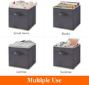 Lifewit Storage Cubes, 11 Inch Organizer Bins, 18L Gray, 12 Packs — 4