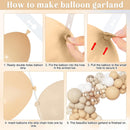 Amandir 153pcs White Sand Beige Balloon Arch Garland Kit Different Sizes — 3