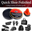 IKI Black Brown Shoe Polish Kit Boots Care Wax Leather Shoes Shine Paste | Black Polish Kit — 6