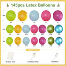 CROSSFINGERS Mexican Cinco de Mayo Fiesta Balloon Arch Kit,145pcs Rainbow Balloon Garland for Mexican Fiesta Party Decorations Luau Birthday Hawaii Tropical Carnival Baby Shower Birthday | Colorful — 5
