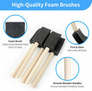 50 Pcs Foam Paint Brushes Set, 1 Inch, for Painting, Staining, Varnish | 50PCS 1" — 3