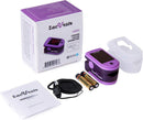 Zacurate Pro Series 500DL Fingertip Pulse Oximeter Blood Oxygen Saturation Monitor with Silicone Cover, Batteries and Lanyard (Mystic Purple) — 6