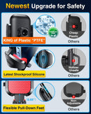 [True Military-Grade] Car Phone Holder VANMASS [Upgraded Strongest Suction&Clip] Cell Phone Mount for Dashboard Windshield Vent Kit, Truck Cradle Stand for iPhone 18 Pro Max 17 16 15 Android,Ink Black | Red photo 6