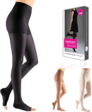 Mediven Comfort Women’s Open Toe 20–30 mmHg Compression Pantyhose | VI Petite | Ebony — 8