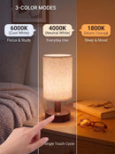 Rechargeable Cordless Table Lamp – 4000mAh Battery Bedside Lamp, Mini Touch Control Dimmable LED Light with 3 Color… — 4