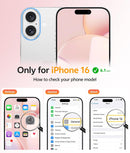 FNTCASE for iPhone 16 Case, Fit for Magsafe, Screen Protector, Light Pink photo 2
