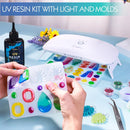 Suzzam UV Resin Jewelry Making Kit, 300g Crystal Clear UV Resin Kit with Molds, 30w & 22 Lamp Beads UV Resin Light… — 6