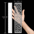 CrafTreat Reusable Cheetah Print Stencil – 3x12 Inches for Painting on Wood, Fabric, Canvas, Walls, and More – Perfect for DIY Crafts and Home Art Projects | Cheetah 3"x 12" — 2