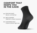 BRIGHTO Bamboo Charcoal Socks - Odor Control Moisture Wicking Cushioned Arch Support - Mid Crew (3-Pack) Unisex — 3