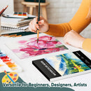 Soucolor Watercolor Paper Pad 9x12 140lb Cold Press 40 Sheets Art Supplies | Satind Black | 9" x 12" (Pack of 1) — 8
