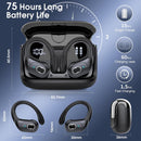 Wireless Earbuds 75H Bluetooth 5.4 Sport Headphones with Earhooks, Black photo 4