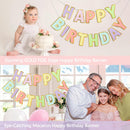 Pre-Strung Happy Birthday Banner - Pastel Macaron Party Decorations — 4