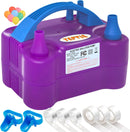 Electric Balloon Pump, Portable 2 Modes Balloon Blower Machine with 14 Balloon Arch Kits, Air Pump for Balloon, Balloon Inflator for Party Decoration | purple — 1