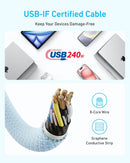 Anker Zolo USB C to USB C Cable, 240W Fast Charging Cable (6 ft, White) 5