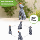 Goodeco Dog Statue with Solar Butterfly Garden Decor