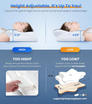 Ultra Pain Relief Cooling Pillow for Neck Support, Adjustable Cervical Pillow Cozy Sleeping, Odorless Ergonomic Contour Memory Foam Pillows, Orthopedic Bed Pillow for Side Back Stomach Sleeper - Dark Grey — 4