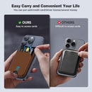QYQBOON Mag-Safe Wallet for iPhone - Lightweight Magnetic Phone Wallet Stand With Adjustable Leather Card Holder for iPhone 17/16/15/14/13/12 Series, Not for Mini (Brown) photo 6