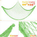 2 Pack Fish Net Decorations for Party,Natural Cotton Hawaiian Party Fishing Net Decorative, Nautical Themed Cotton Fishnet Under The Sea Pirate Ocean Beach Decor | 2pack-green — 2