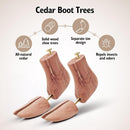 Cedar Wood Boot Trees for Men and Women, Adjustable Shoe Shaper to Maintain Leather Boot Shape, Reduce Creases — 3