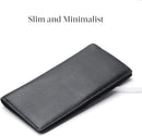 Bveyzi Ultra Slim Thin Leather RFID Blocking Credit Card Holder Bifold Clutch Wallets for Women - Black - Leather — 2