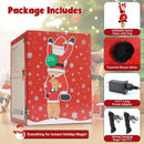 6FT Hanging Christmas Inflatables Outdoor, Climbing Santa with Dog Blow Up Roof Decor, Funny Built-in LED Lights Xmas Inflatable for Eaves Garden Yard Holiday Decorations — 6