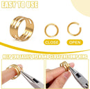 Phinus 1200P Gold Jump Rings, Jewelry Repair Kit with Jump Ring Pliers and Open Jump Rings, Assorted Sizes Jump Ring… — 5