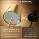 Kakanuo Gold Rechargeable Table Lamp, Cordless Battery Operated Lamp Set — 4