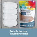 ZenToes Bunion Pads for Women and Men – Gel Cushions for Big Toe Relief, Reusable Bunion Corrector Guards for Blister Prevention and Foot Support, 4 Count (Pack of 3) — 6