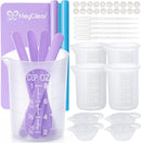 HeyClear Silicone Measuring Cups Kit for Epoxy Resin 250&100ml Mixing Cups — 1