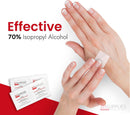 BH Supplies Alcohol Prep Pads | Medical Grade, Sterile, Individually Wrapped, 70% Isopropyl Alcohol, Medium 2-Ply, 100-Pack — 3