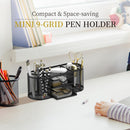 SUPEASY Mesh Desk Organizer, Pen Holder for Desk with 2 Drawers, Black — 2