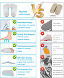 Guamar Removable Arch Support Inserts for Kids: 3 Height Adjustable Orthotic Insoles for Flat Feet Overpronation High Arch Supination Pain Relief Supports Alignment Posture in Children 3/4 — 6