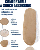 Height Increase Heel Cushion, 1 Inch Silicone Gel Shoe Lifts, Shock Absorbing Heel Lift Inserts for Leg Length Discrepancy, Invisible Height Boost Insoles for Sneakers, Boots, Beige — 2