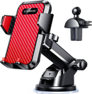 VANMASS【85+LBS Strongest Suction & Military-Grade Ultimate Car Phone Mount【Patent Safety Certs】 Cell Phone Holder for Dash Windshield Vent for iPhone 18 17 Pro Max Automobile Interior Sets, Ink Black | Red photo 1