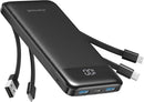 charmast Portable Charger Power Bank with Reinforced Built-in 4 Cables photo 1