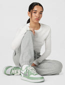 Nike Women's Court Vision Low Shoes - Steam/Metallic Silver/White — 2
