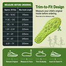 4D Cloud-Soft Comfort Insoles for Kids and Youth - Memory Foam Insoles with Shock Absorption - Trim-to-Fit Arch Support Insoles for Healthy Development of Growing Feet (US Youth 3Y–4Y/235mm) - Gray — 5