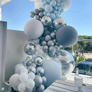 Voircoloria 105pcs Dusty Blue Party Latex Balloons, 12inch | 19 Dusty Blue | 12 inch - 105pcs — 5