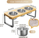 Elevated Cat Bowls with 3 Stainless Steel Bowls | 10° Tilted Anti-Vomiting Raised Cat Food Bowl for Small Cats and Puppies Pet Bowl with Stand — 4