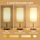Table Lamp for Bedroom, High-Sensitivity Touch, AC Outlet, USB A+C — 3