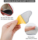 4 Pairs Heel Pads Heel Grips Liner for Loose Shoes, Heel Cushion Pads Heel Inserts for Shoe Too Big Men Women- Ultra Soothing Heel Protectors for Heel Pain, Heel Slipping, Blisters, Friction(Black) — 4