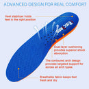 Insoles for Men Women - Shock Absorb Cushion Inserts Size L - Orange — 2