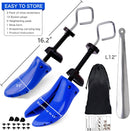 LANNEY Shoe Stretcher for Women & Men Wide Feet - Premium Shoe Expander Widener Stretch Length Width | Blue — 6