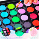 48 Color Solid Watercolor Paint Set with 3 Wooden Brushes for Adults Kids — 4